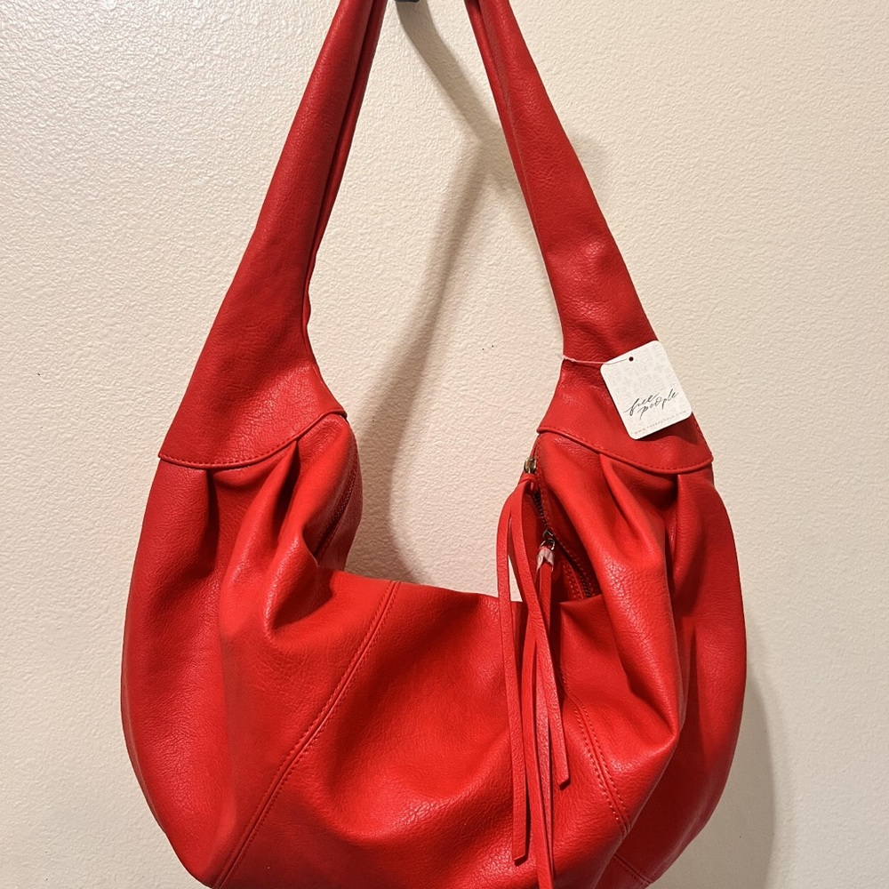Free People Red Hobo Bag